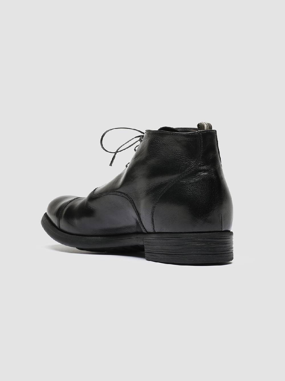Officine Creative CHRONICLE 057 Stivali Stringati in Pelle Nera Negozio online di fabbrica