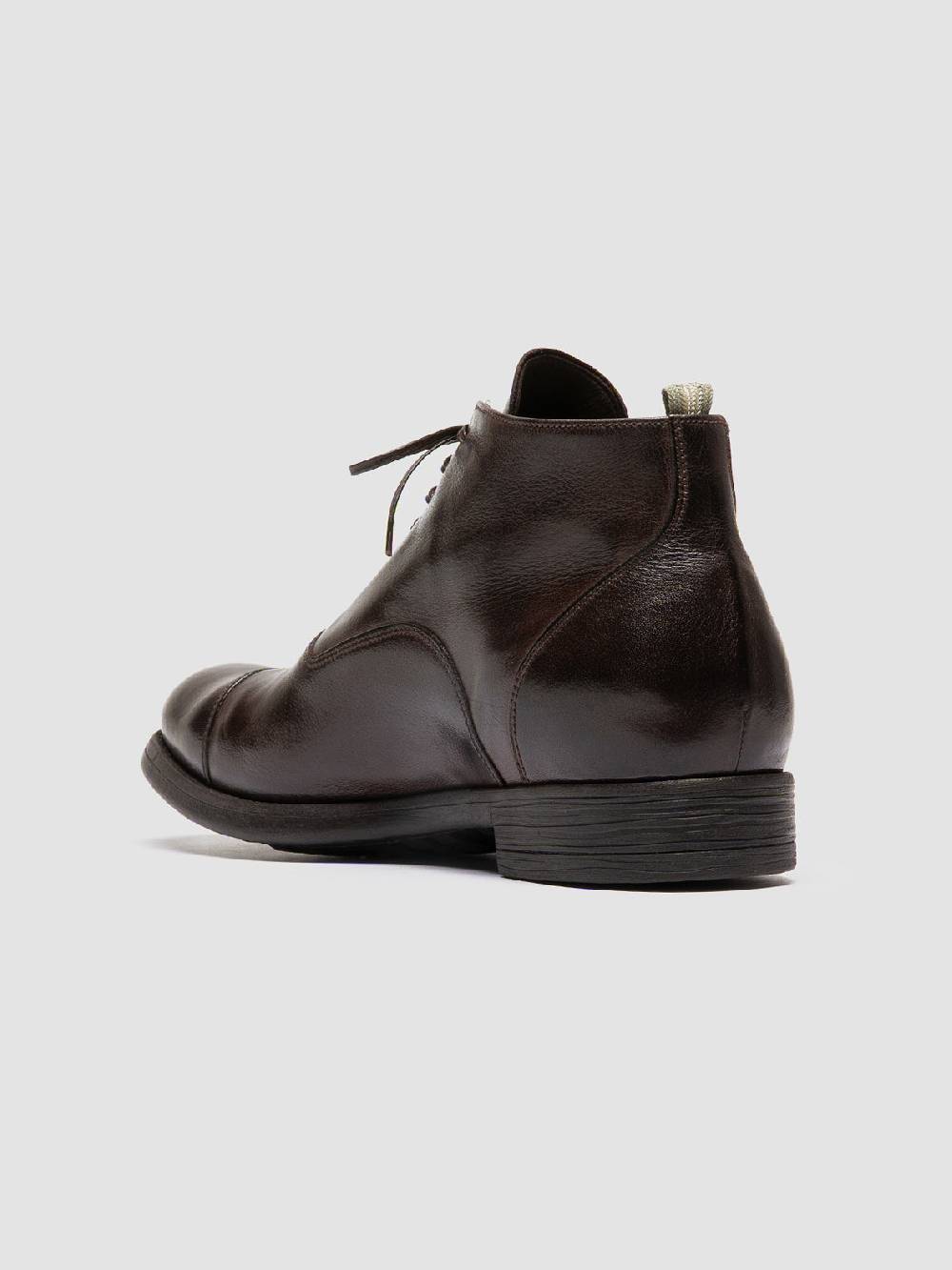 Officine Creative CHRONICLE 057 Stivali Stringati in Pelle Marrone Prezzo di fabbrica