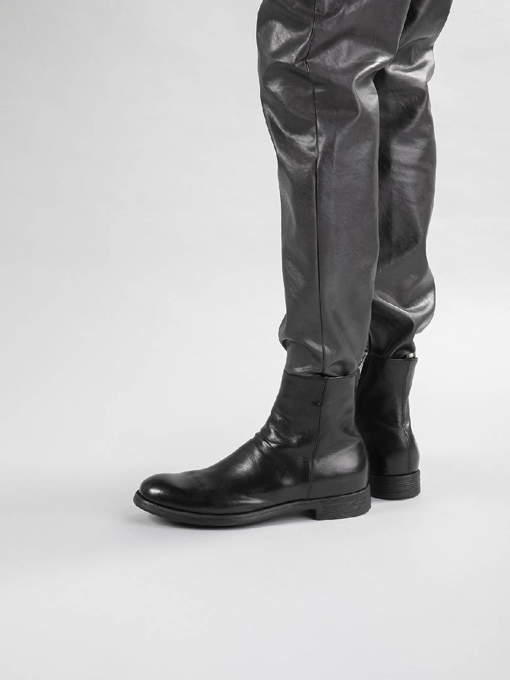 Officine Creative CHRONICLE 058 Stivali Zip in Pelle Marrone Offerta speciale