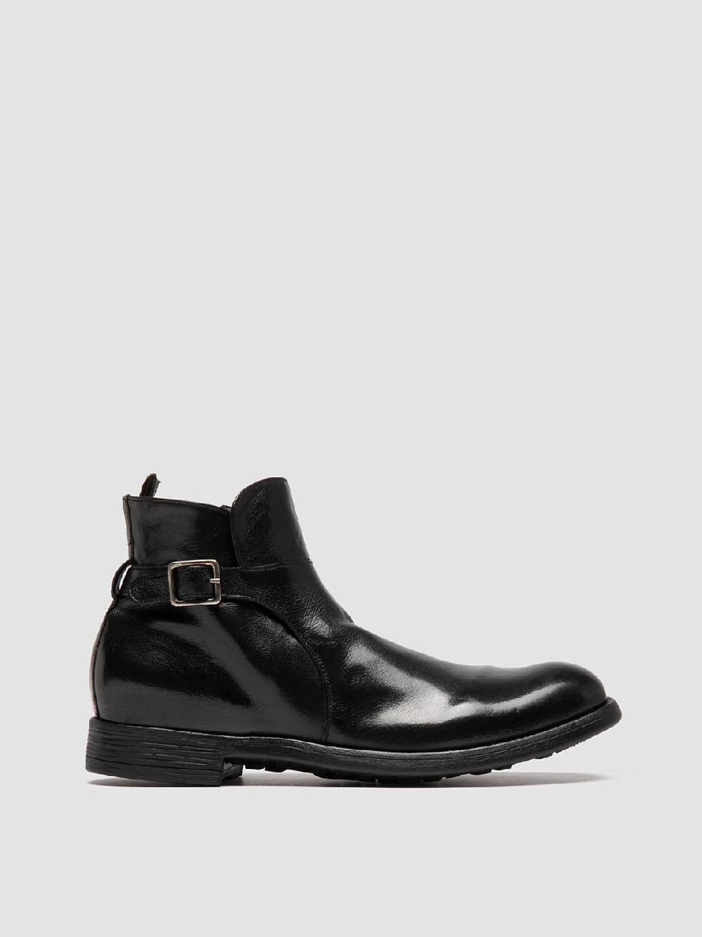 Officine Creative CHRONICLE 068 Stivali con Zip in Pelle Nera