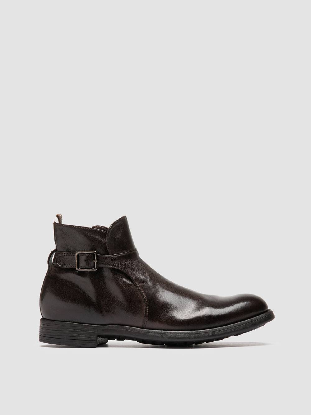 Officine Creative CHRONICLE 068 Stivali con Zip in Pelle Marrone