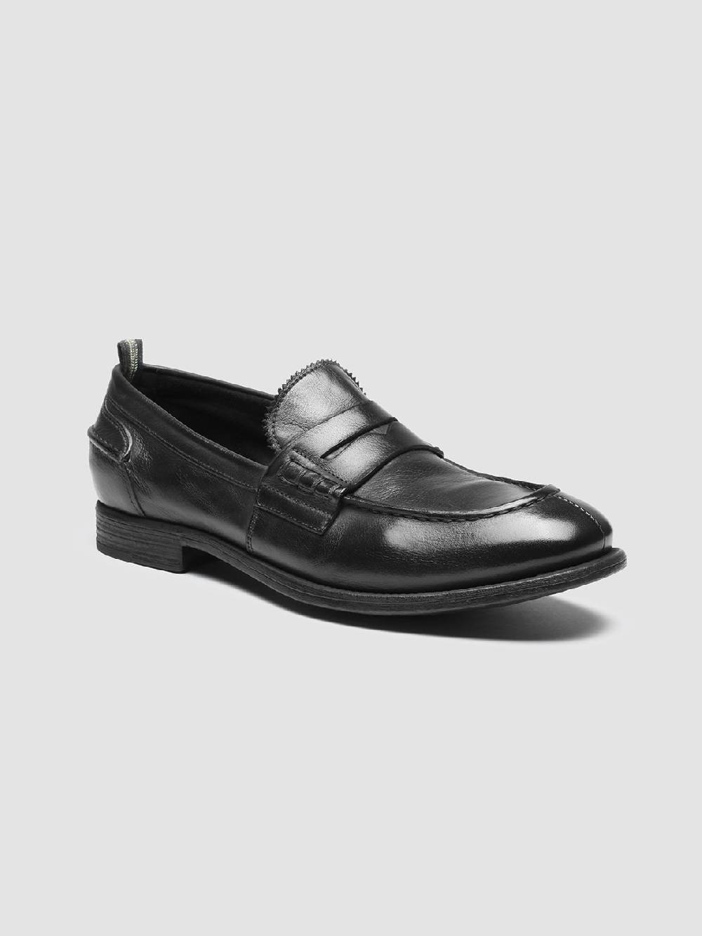 Officine Creative CHRONICLE 144 Mocassini Penny Loafer in Pelle Nera Fornitura limitata