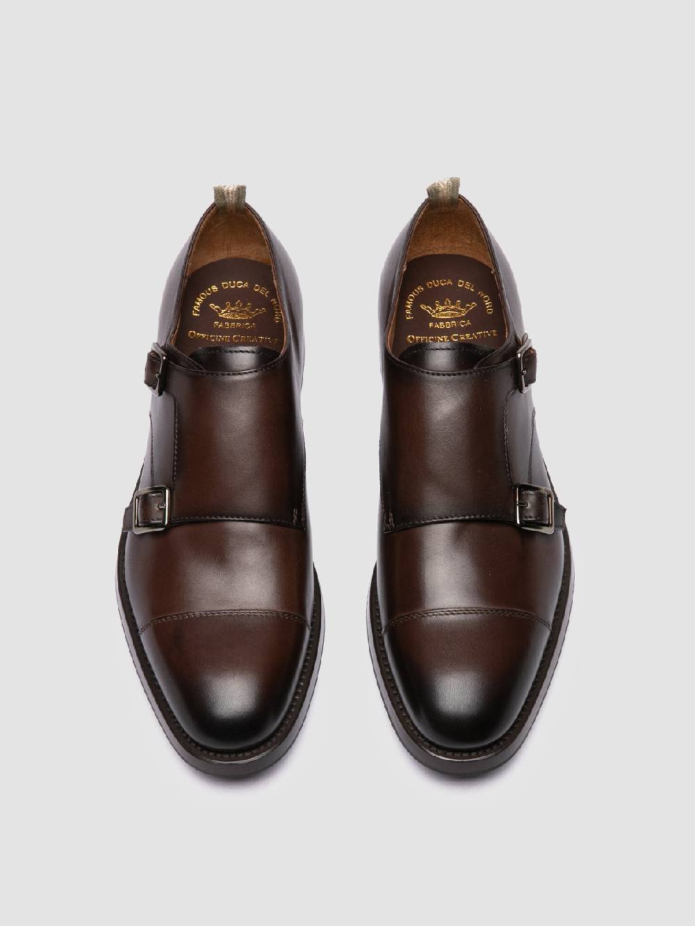 Officine Creative CONSULTANT 004 Monk Strap in Pelle Marrone Cyber Monday