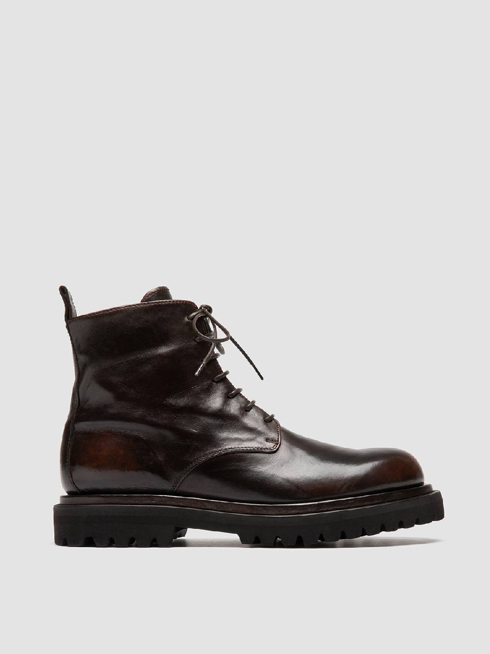 Officine Creative EVENTUAL DD 102 Stivali Stringati in Pelle Marrone