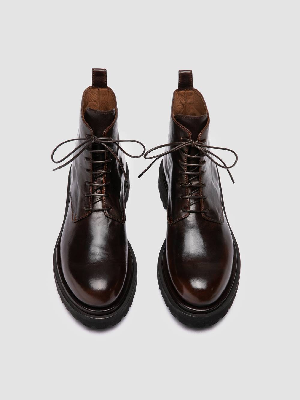 Officine Creative EVENTUAL DD 102 Stivali Stringati in Pelle Marrone Offerta natalizia