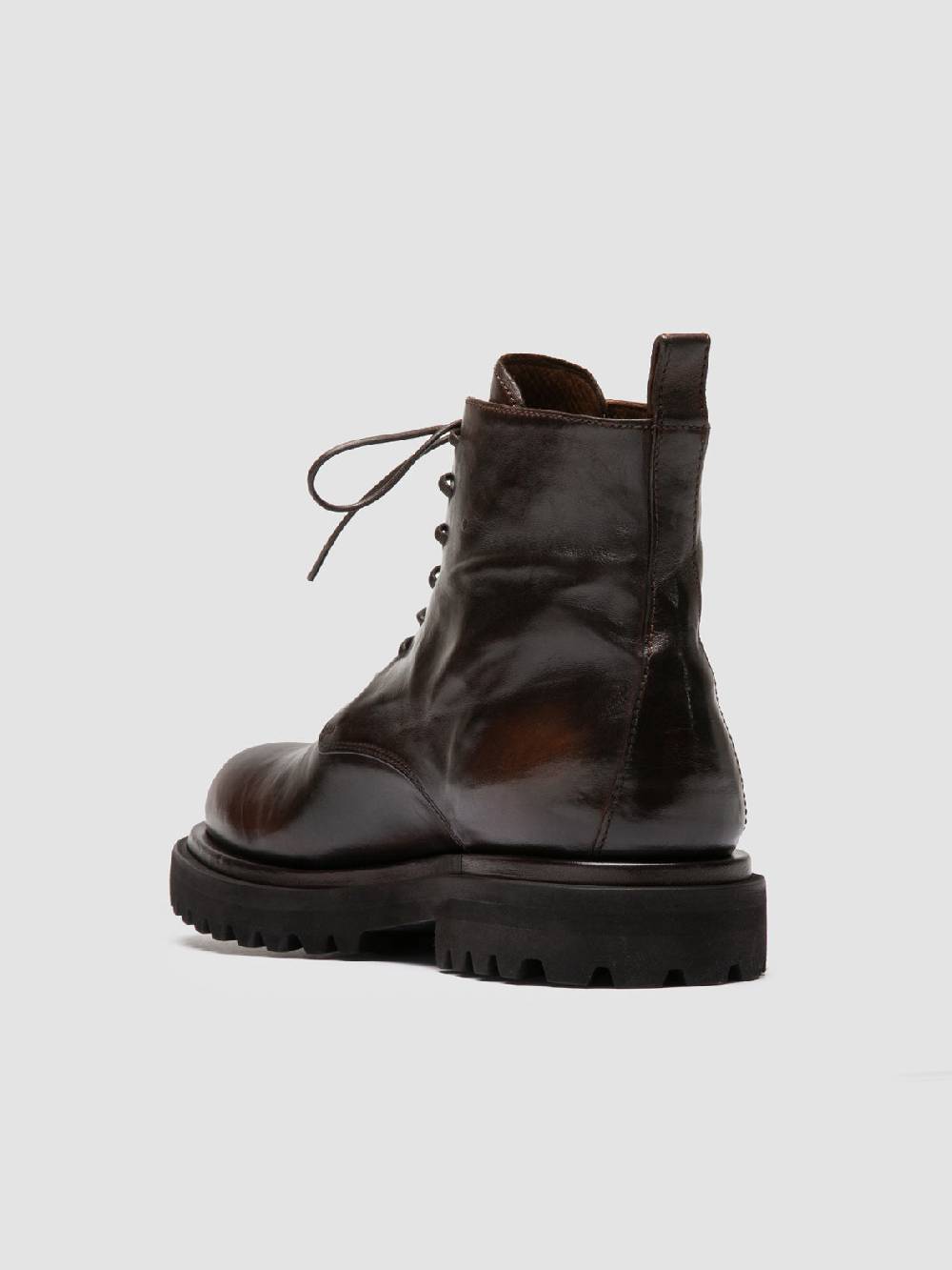 Officine Creative EVENTUAL DD 102 Stivali Stringati in Pelle Marrone Offerta natalizia