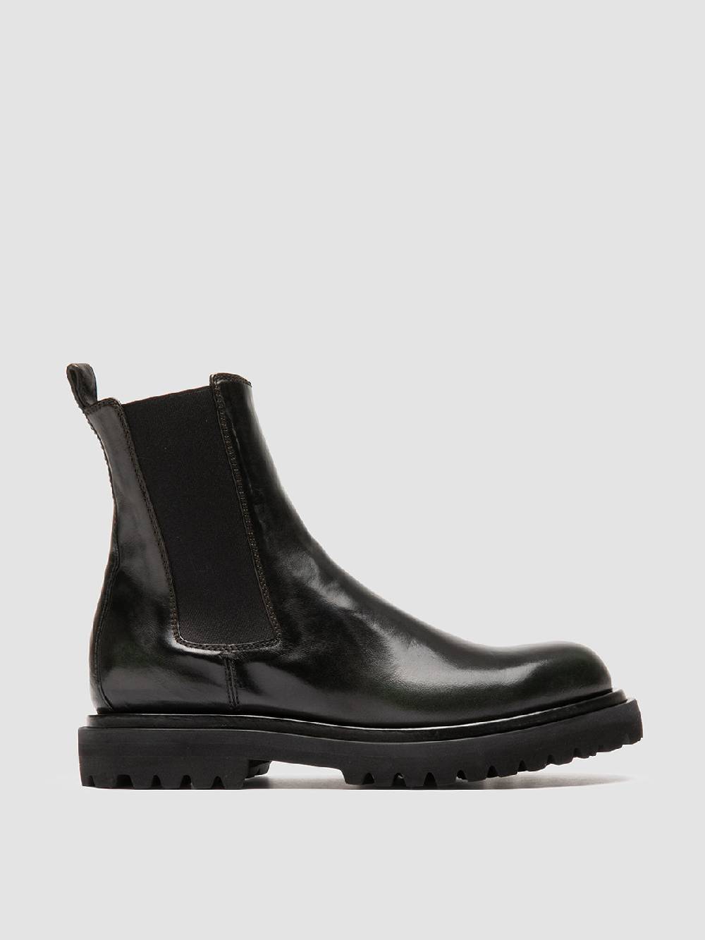 Officine Creative EVENTUAL DD 103 Stivaletti Chelsea in Pelle Verde