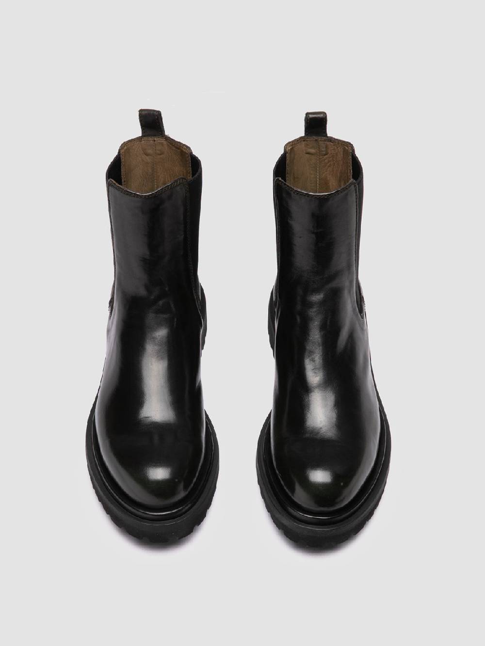 Officine Creative EVENTUAL DD 103 Stivaletti Chelsea in Pelle Verde Offerta Pasqua