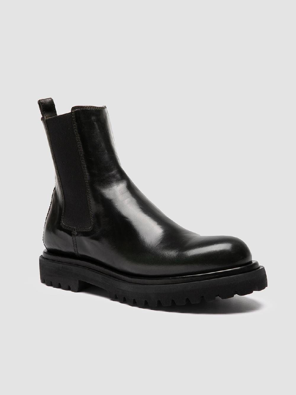Officine Creative EVENTUAL DD 103 Stivaletti Chelsea in Pelle Verde Offerta Pasqua