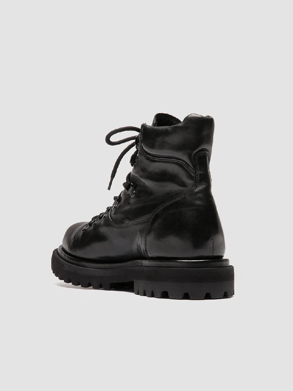 Officine Creative EVENTUAL DD 106 Stivali Stringati in Pelle Nera Offerta Giorno del Papà