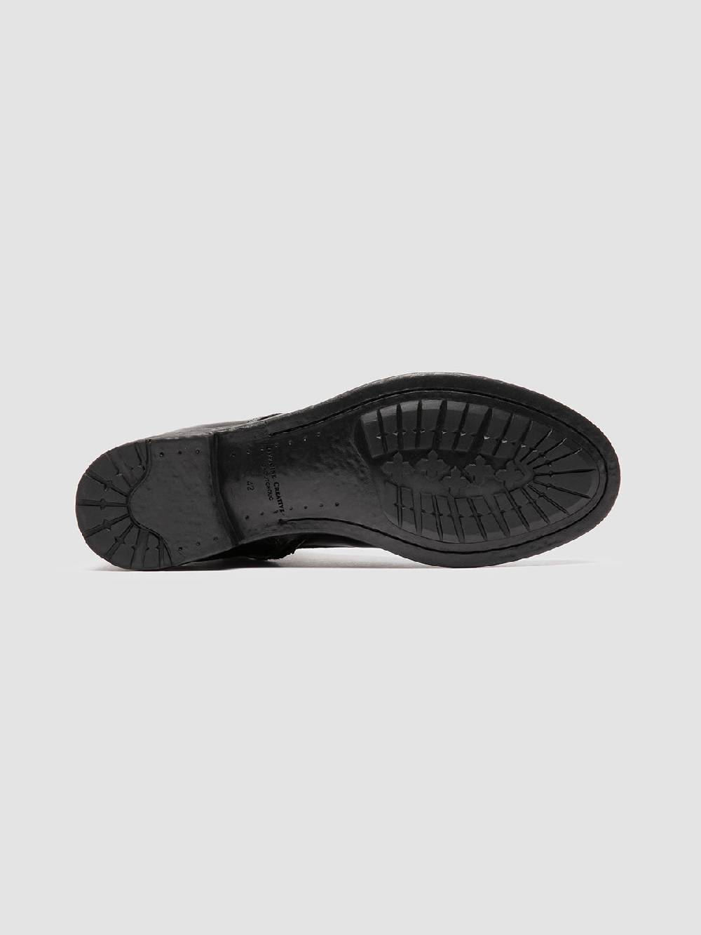 Officine Creative HIVE 005 Stivali con Zip in Pelle Nera Smaltimento dello stoccaggio