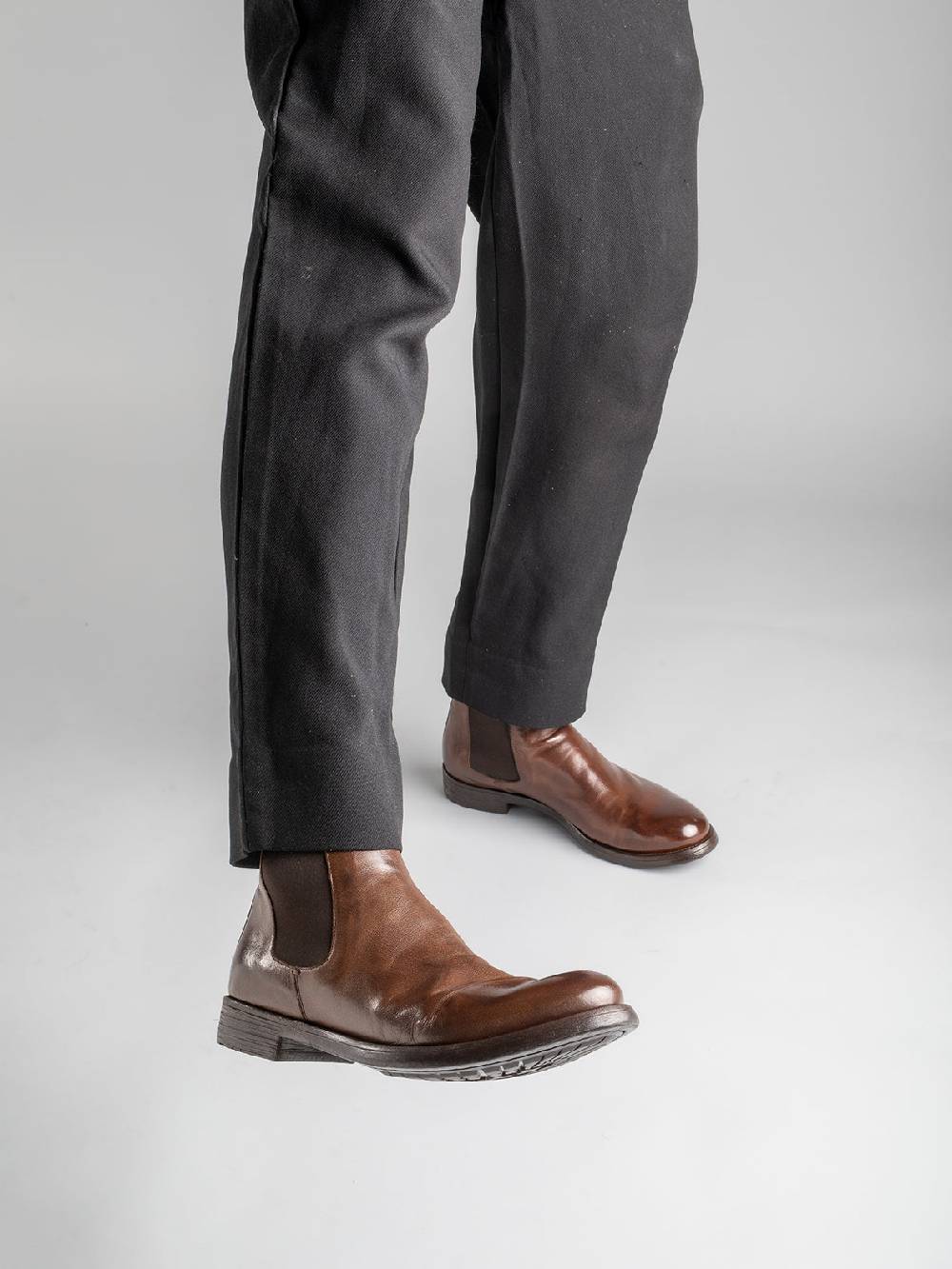 Officine Creative HIVE 007 Stivaletti Chelsea in Pelle Nera Offerta migliore