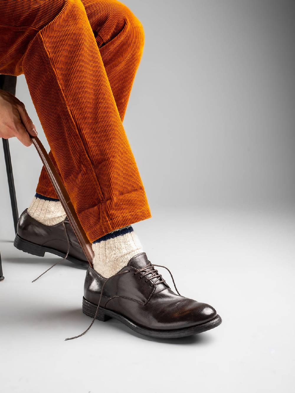 Officine Creative HIVE 008 Derby in Pelle Nera Latest fashion