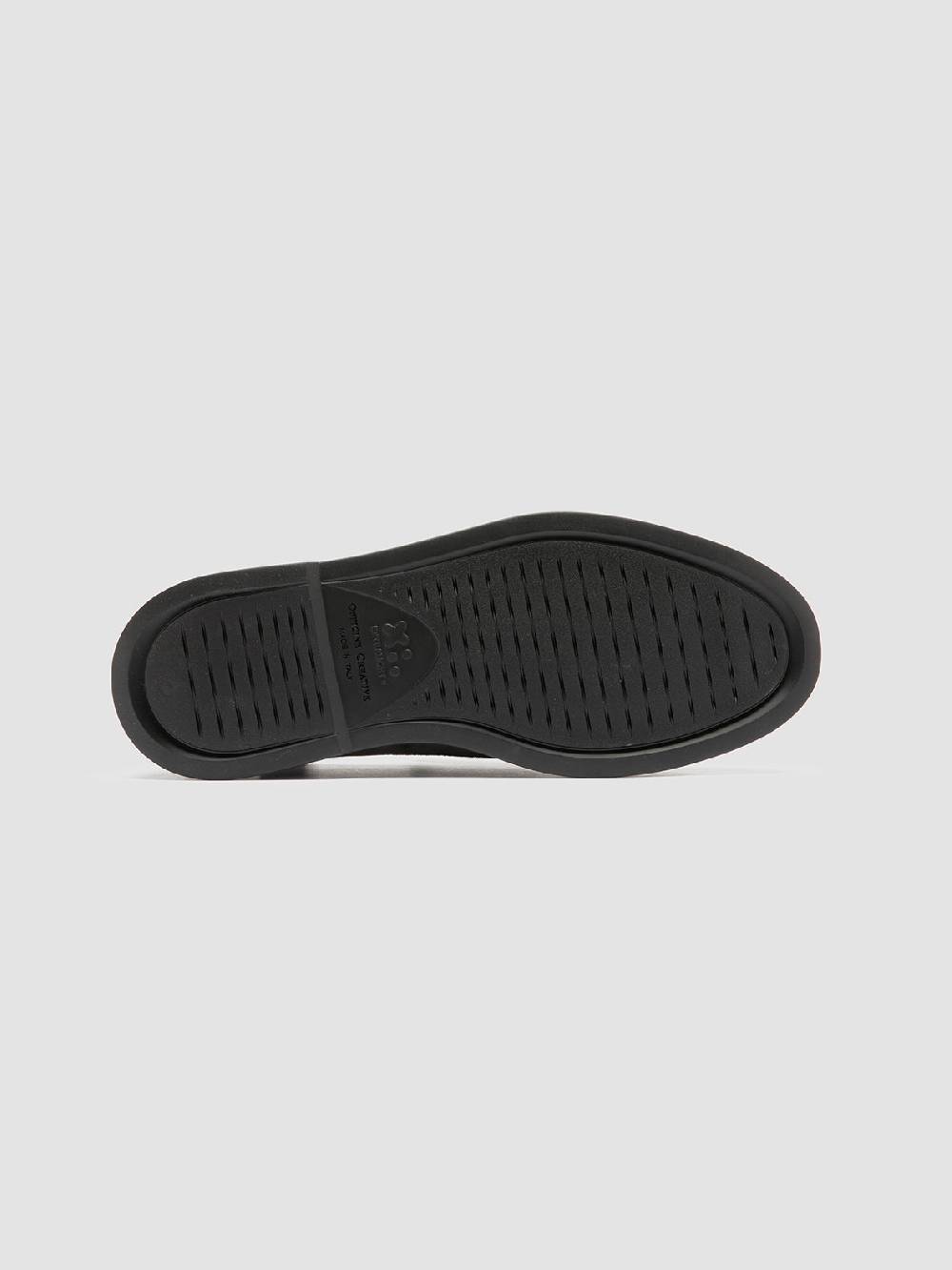 Officine Creative BONES 011 Stivaletti Chelsea in Pelle Scamosciata Nera Offerte esclusive