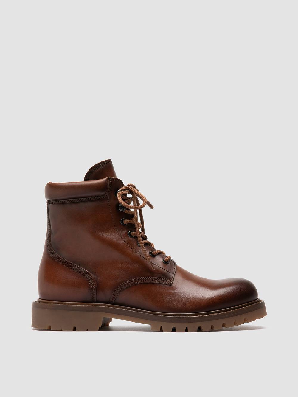 Officine Creative BOSS 002 Stivali Stringati in Pelle Marrone Lightning offer