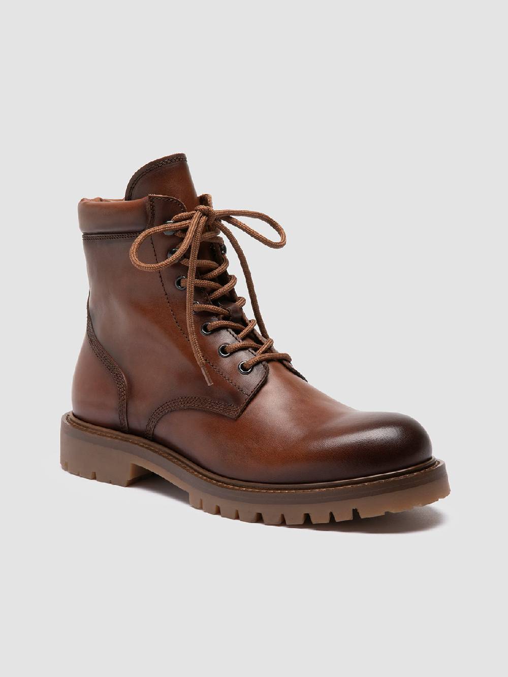 Officine Creative BOSS 002 Stivali Stringati in Pelle Marrone Lightning offer