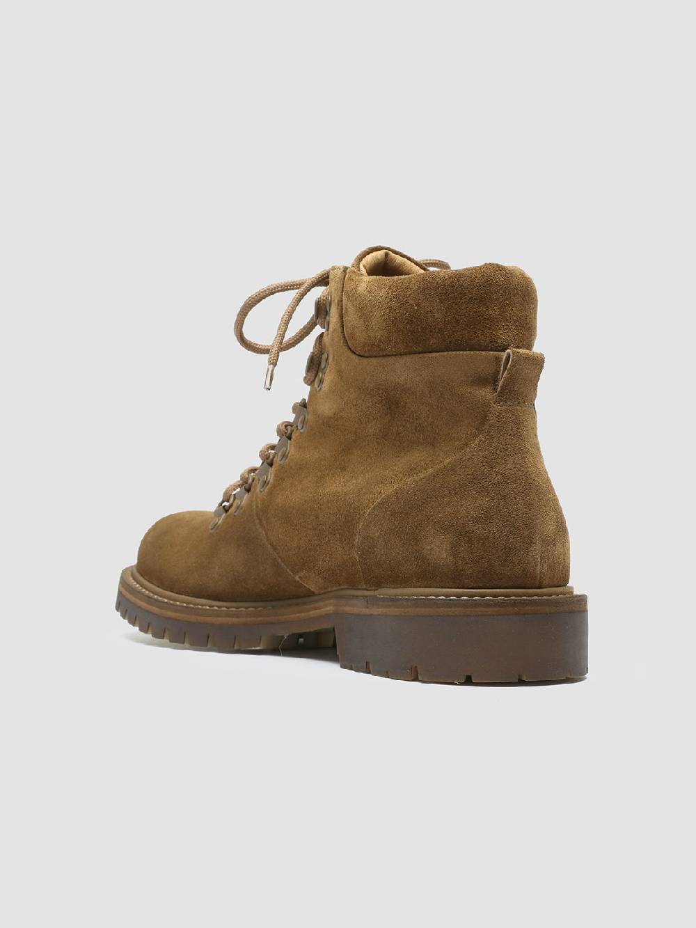 Officine Creative BOSS 003 Stivali Stringati in Camoscio Marrone Nuovi prodotti