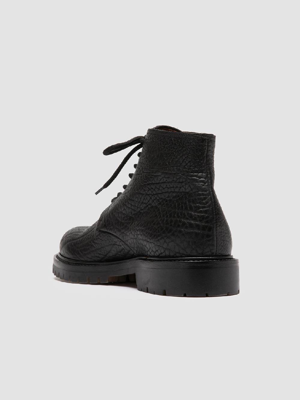 Officine Creative BOSS 011 Stivali Stringati in Pelle Nera Comprane uno, ottenene uno gratis