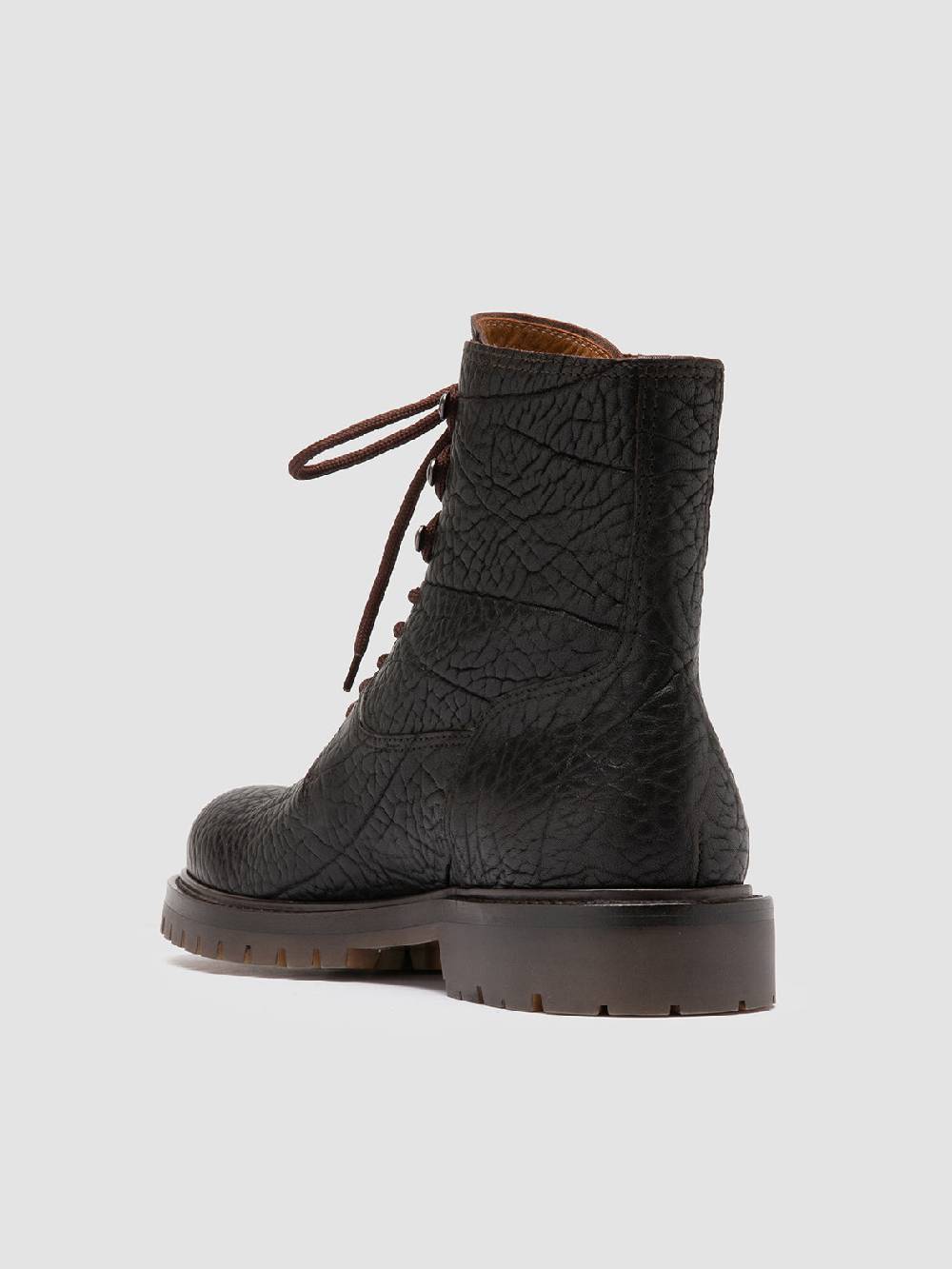 Officine Creative BOSS 012 Stivali Stringati in Pelle Marrone Offerte giornaliere
