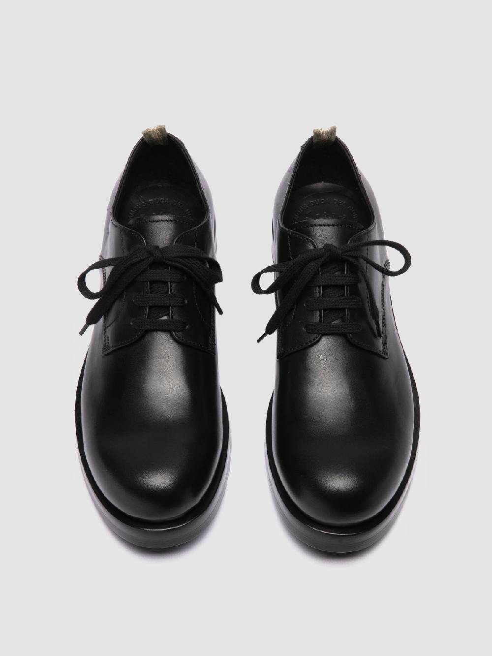 Officine Creative BULLA 001 Derby in Pelle Nera Offerte speciali
