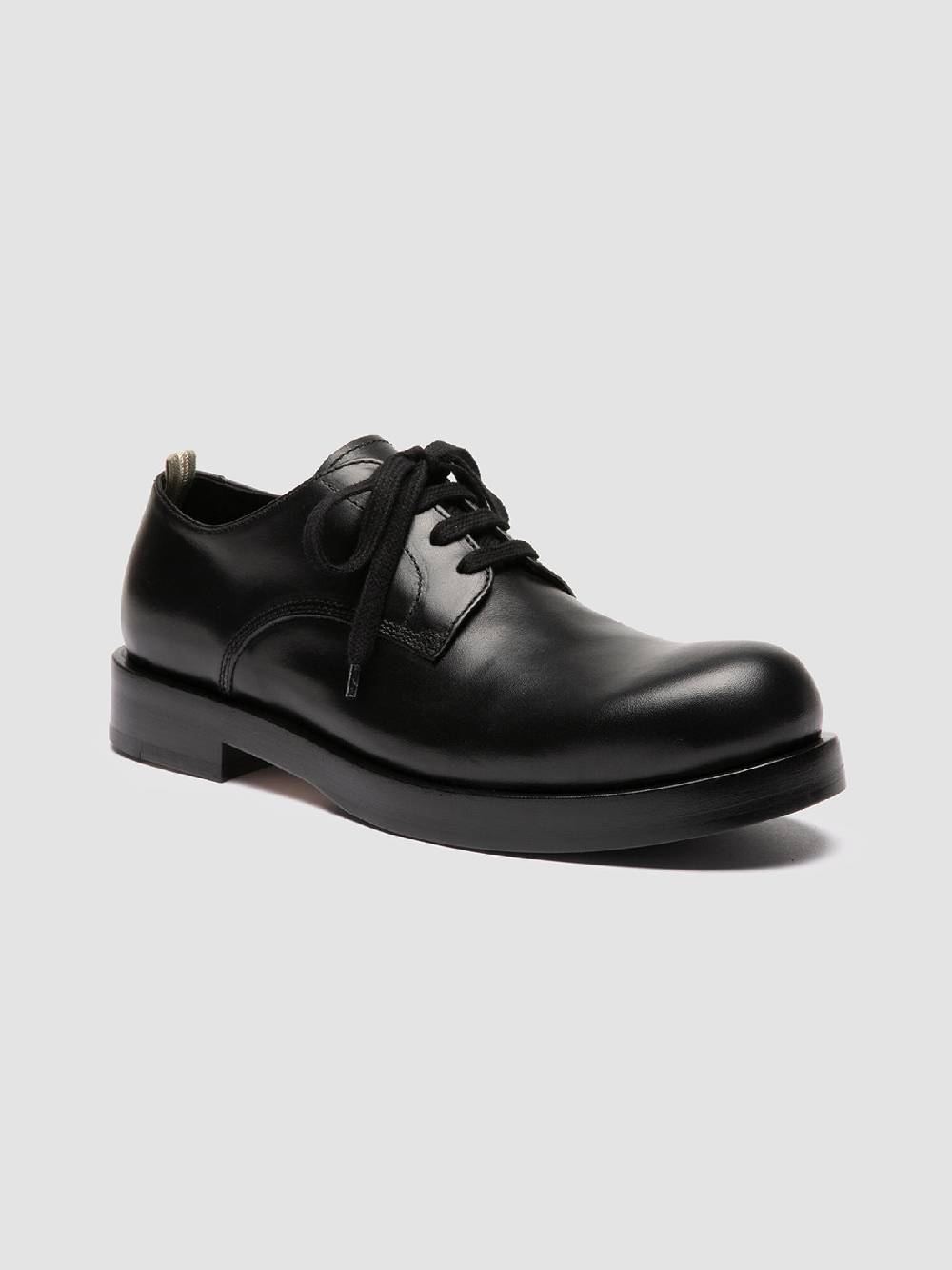 Officine Creative BULLA 001 Derby in Pelle Nera Offerte speciali