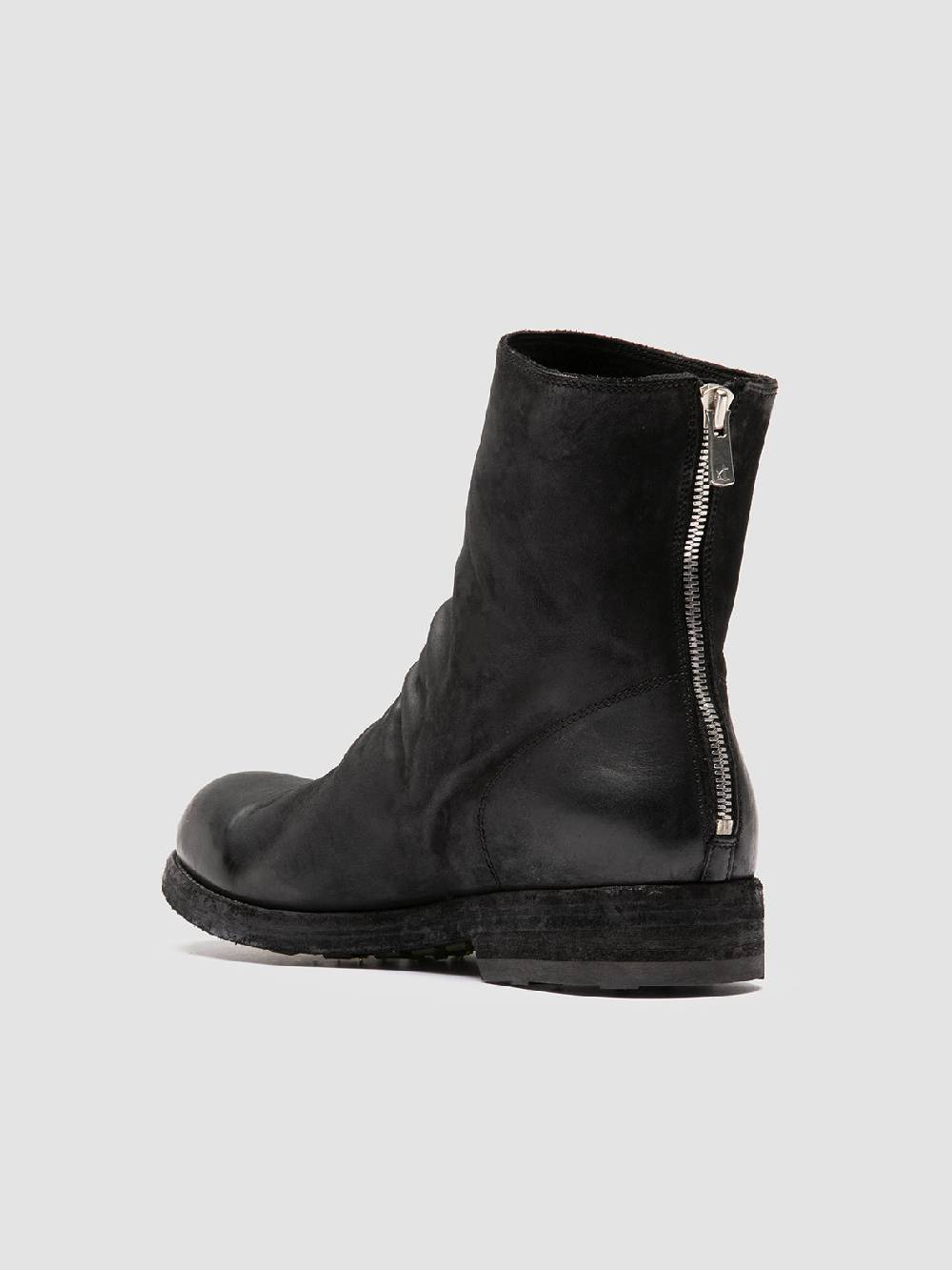 Officine Creative BULLA DD 103 Stivali con Zip in Pelle Nera Super Saving Price
