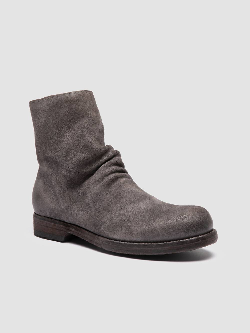 Officine Creative BULLA DD 103 Stivali con Zip in Pelle Scamosciata Grigia Offerta settimanale