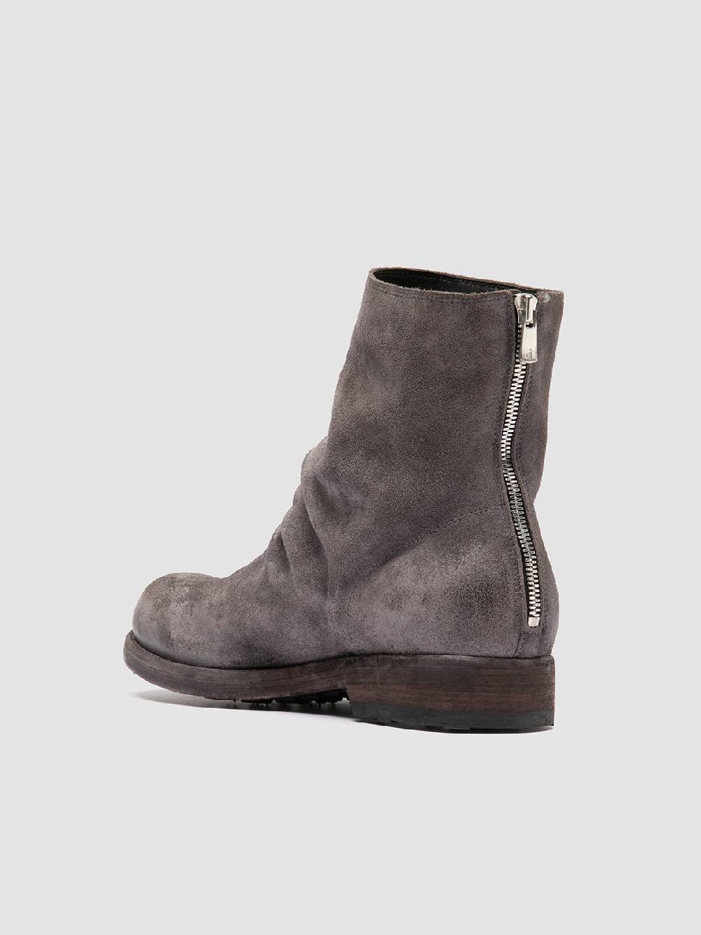 Officine Creative BULLA DD 103 Stivali con Zip in Pelle Scamosciata Grigia Offerta settimanale