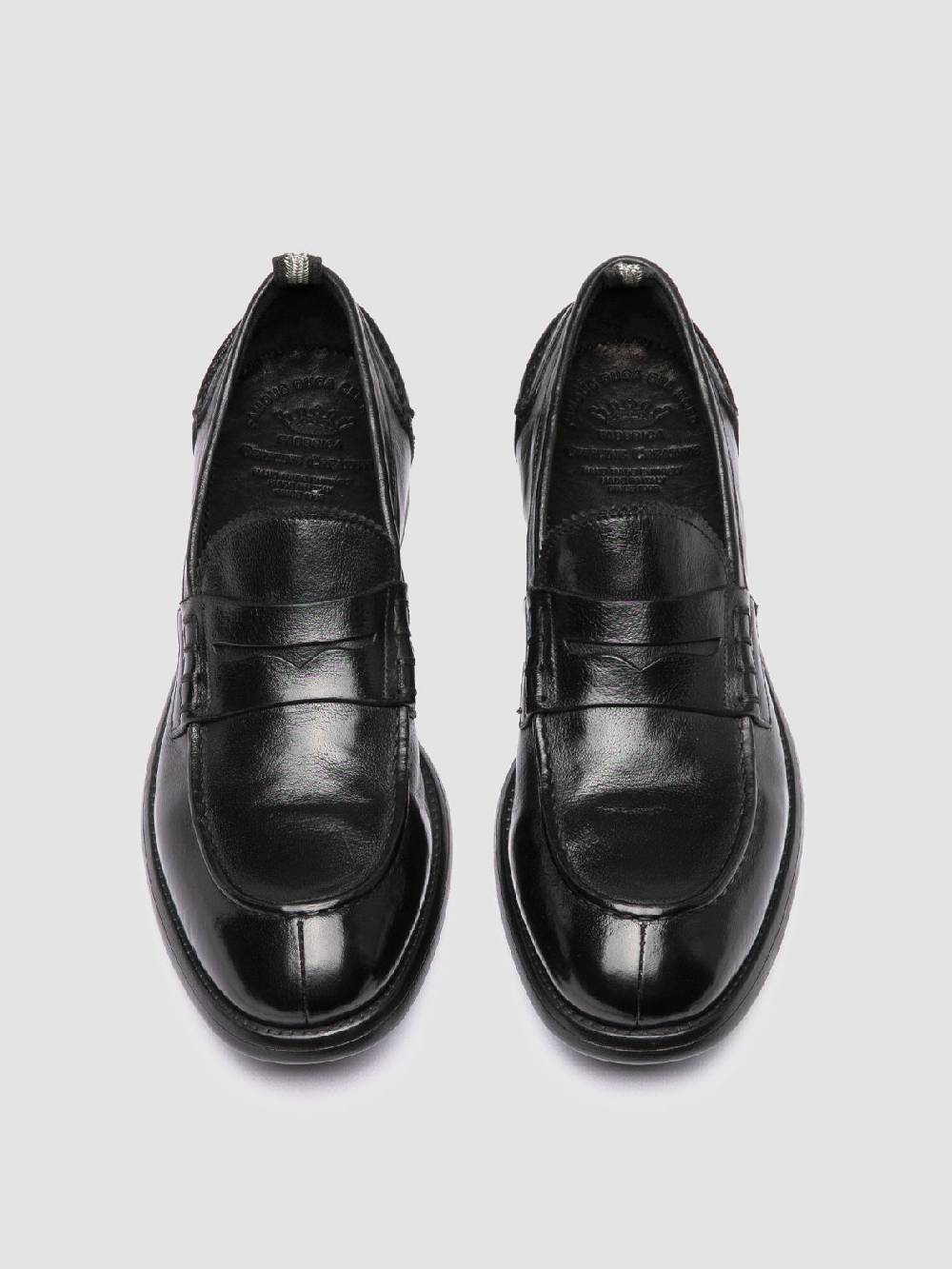 Officine Creative CHRONICLE 056 Mocassini Penny in Pelle Nera Promozione temporanea