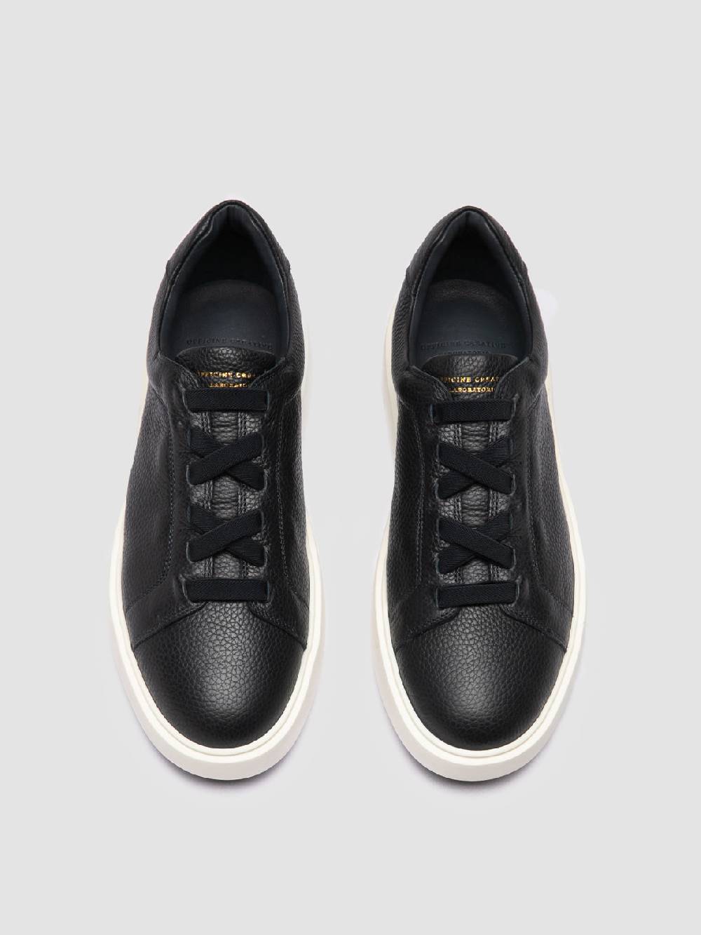 Officine Creative SLOUCH 001 Sneaker Basse in Pelle Blu Fino al 65% di sconto