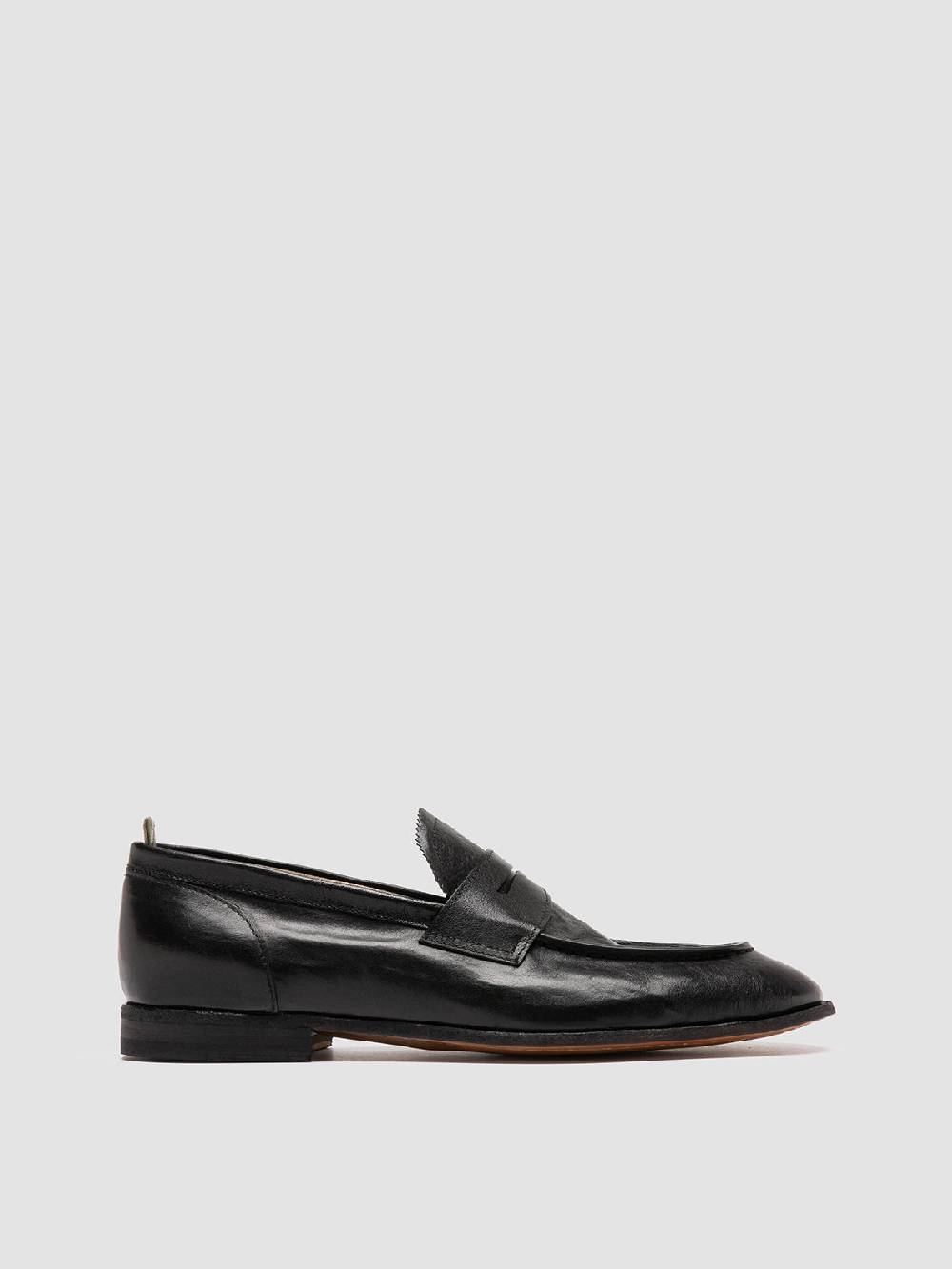 Officine Creative SOLITUDE 001 Mocassini Penny in Pelle Nera