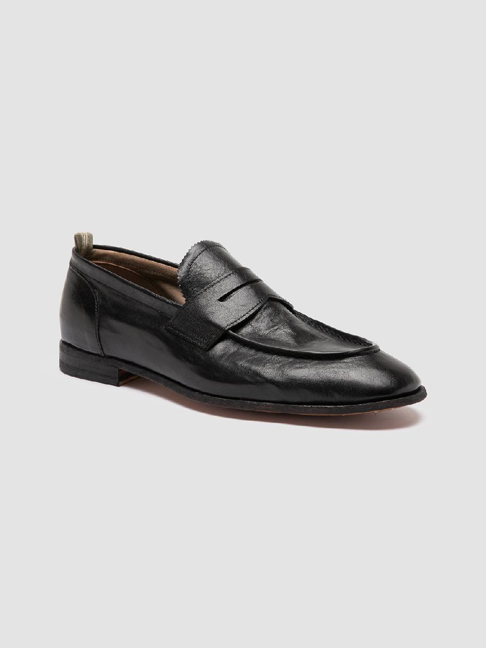 Officine Creative SOLITUDE 001 Mocassini Penny in Pelle Nera Offerta speciale della fabbrica