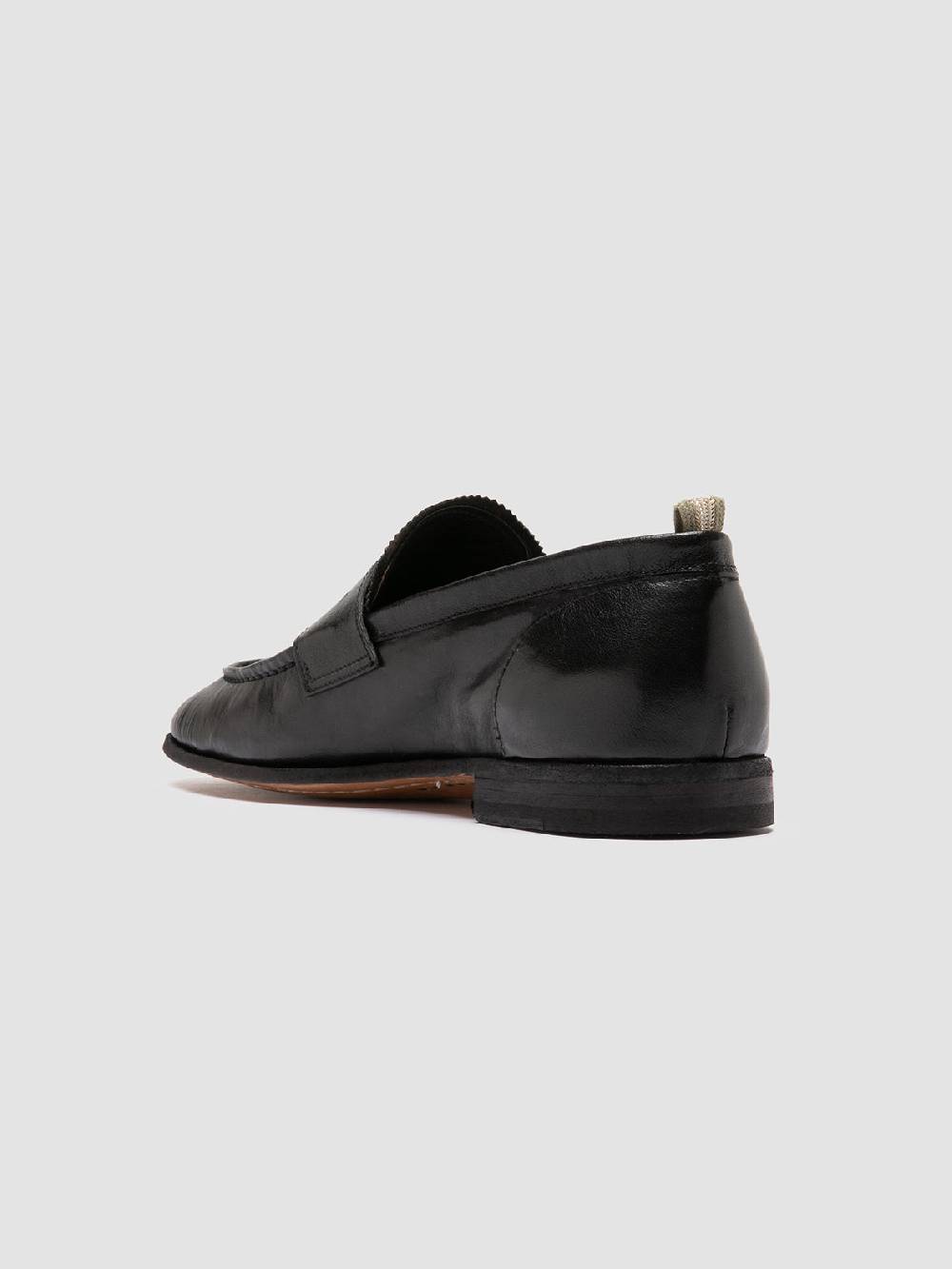 Officine Creative SOLITUDE 001 Mocassini Penny in Pelle Nera Offerta speciale della fabbrica