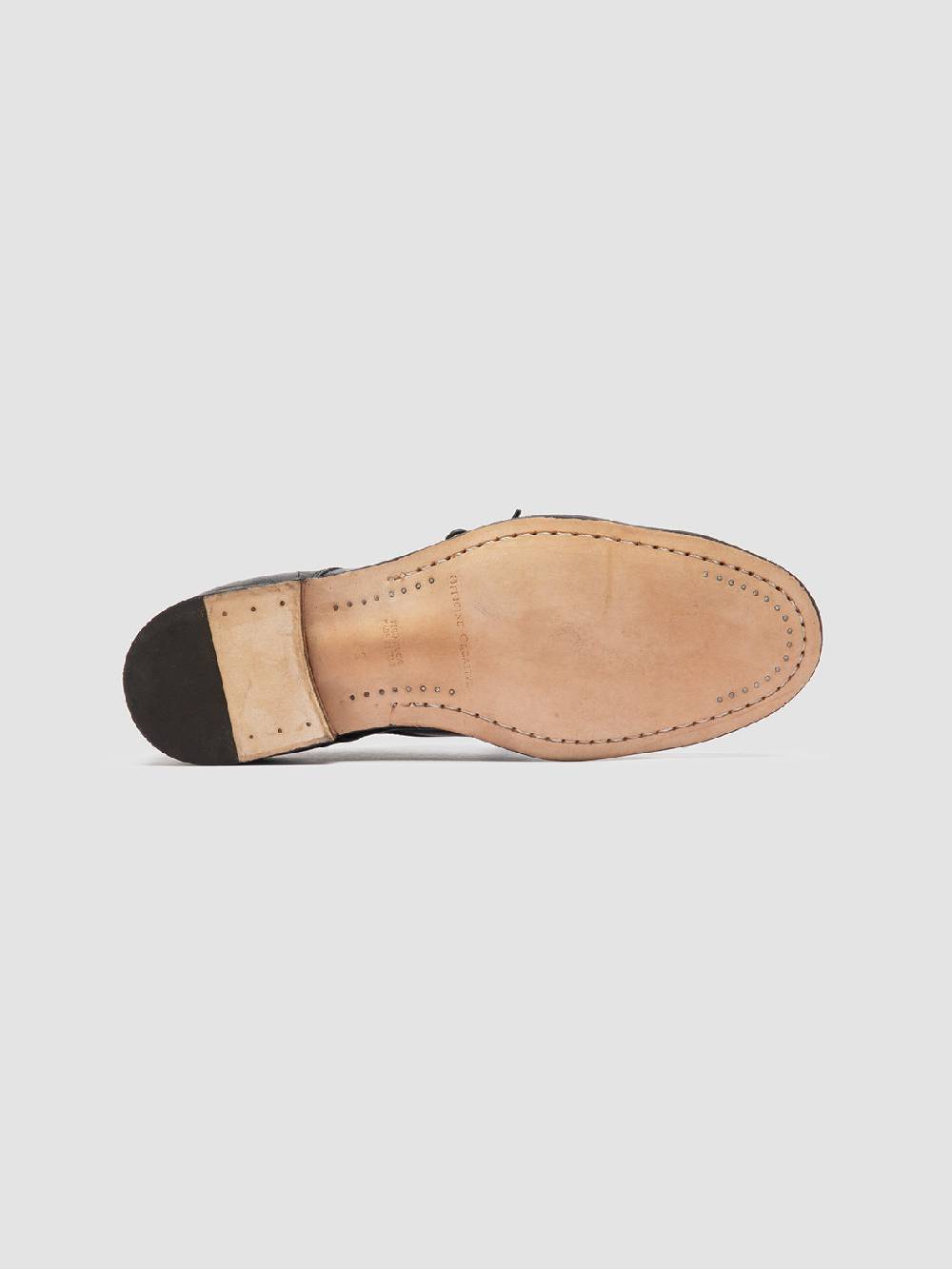 Officine Creative SOLITUDE 002 Scarpe Derby in Pelle Nera Sostegno trimestrale