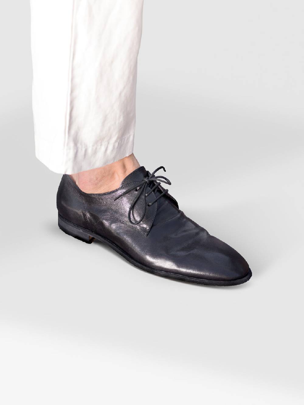 Officine Creative SOLITUDE 002 Scarpe Derby in Pelle Nera Sostegno trimestrale