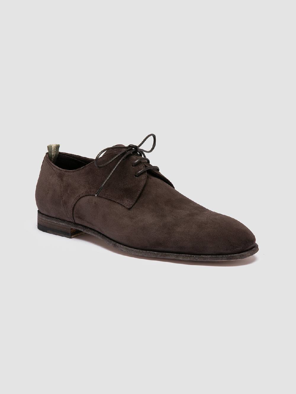 Officine Creative SOLITUDE 002 Scarpe Derby in Pelle Scamosciata Marrone Fino al 55% di sconto