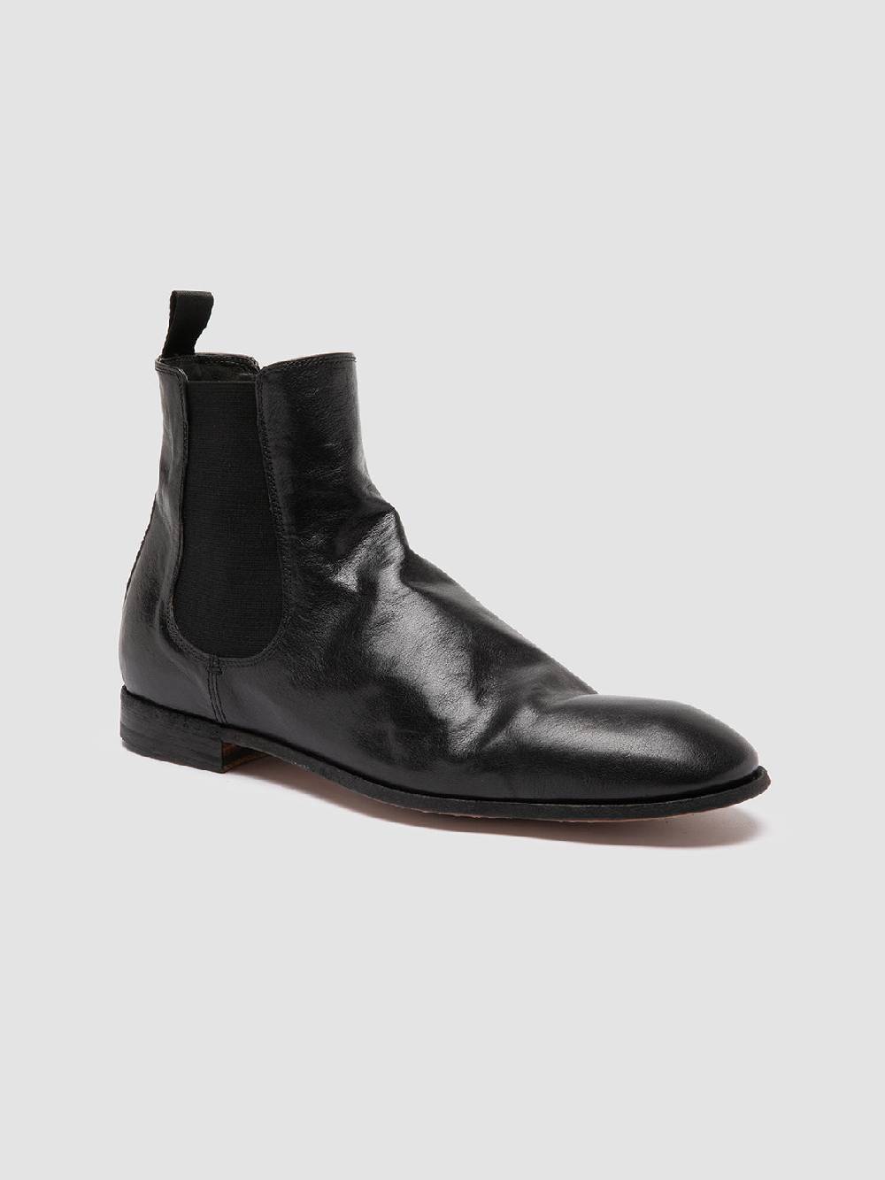 Officine Creative SOLITUDE 004 Stivaletti Chelsea in Pelle Nera Discount Store per i nuovi prodotti
