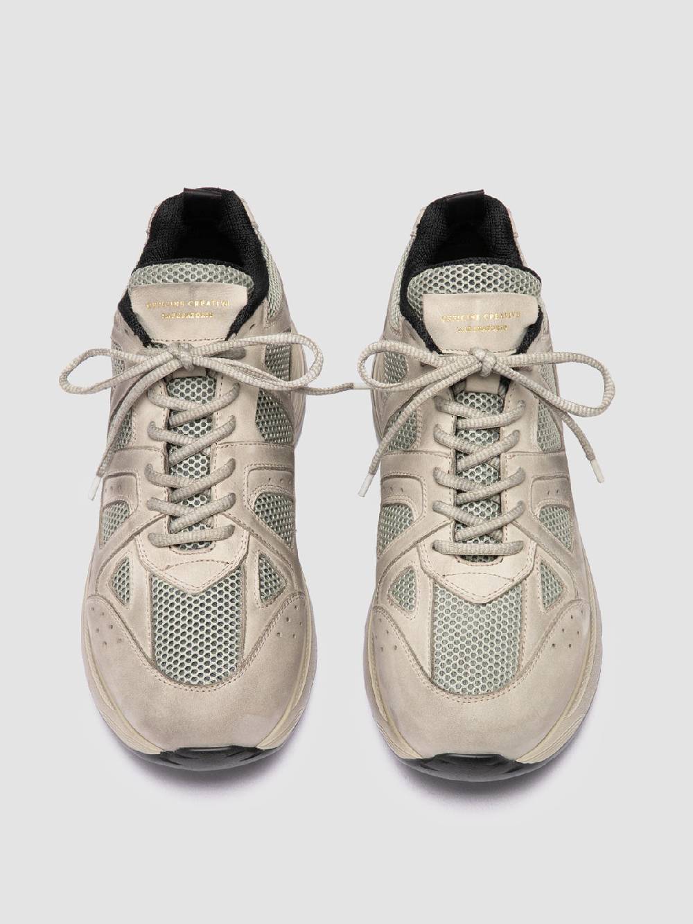 Officine Creative SUPURBIA 001 Sneaker Basse in Camoscio e Pelle Tortora Trasporto libero internazionale
