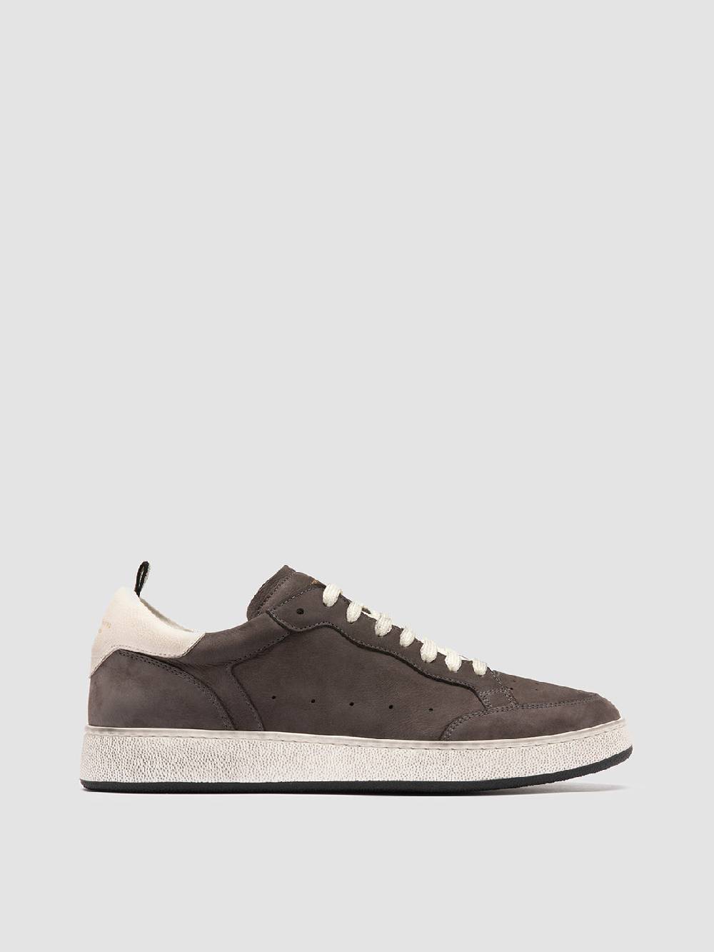 Officine Creative THE ANSWER 002 Sneaker Basse in Camoscio e Pelle Nera
