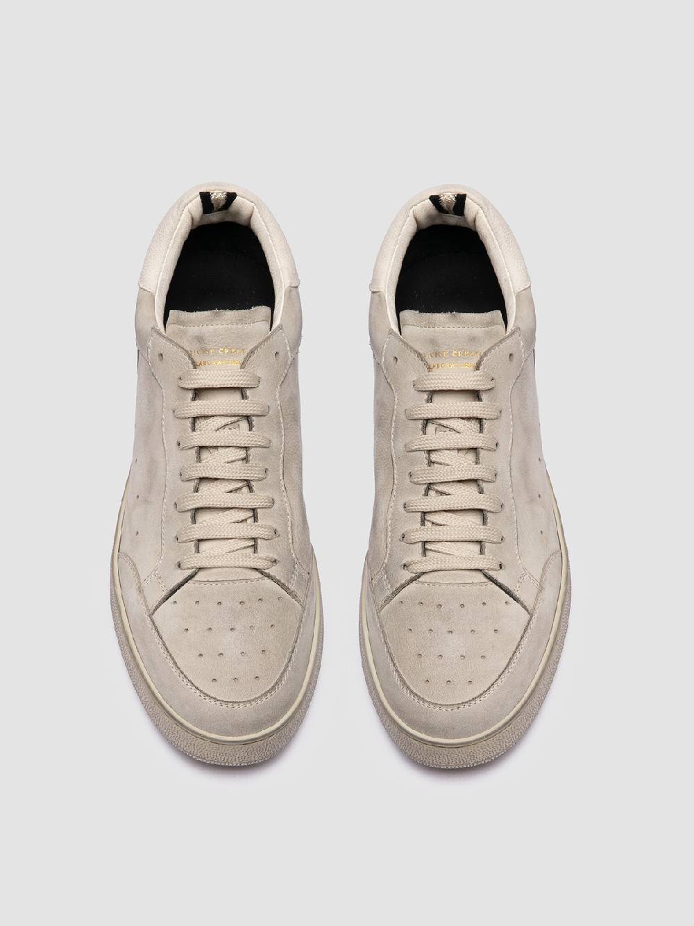 Officine Creative THE ANSWER 005 Sneaker Basse in Camoscio e Pelle Grigia Sconti questo mese
