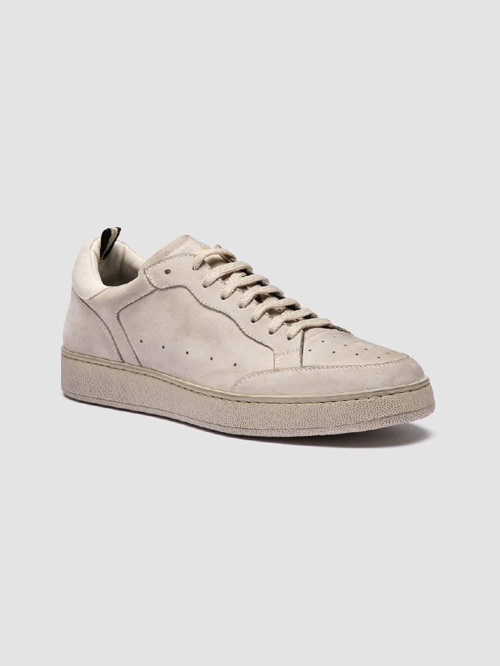 Officine Creative THE ANSWER 005 Sneaker Basse in Camoscio e Pelle Grigia Sconti questo mese