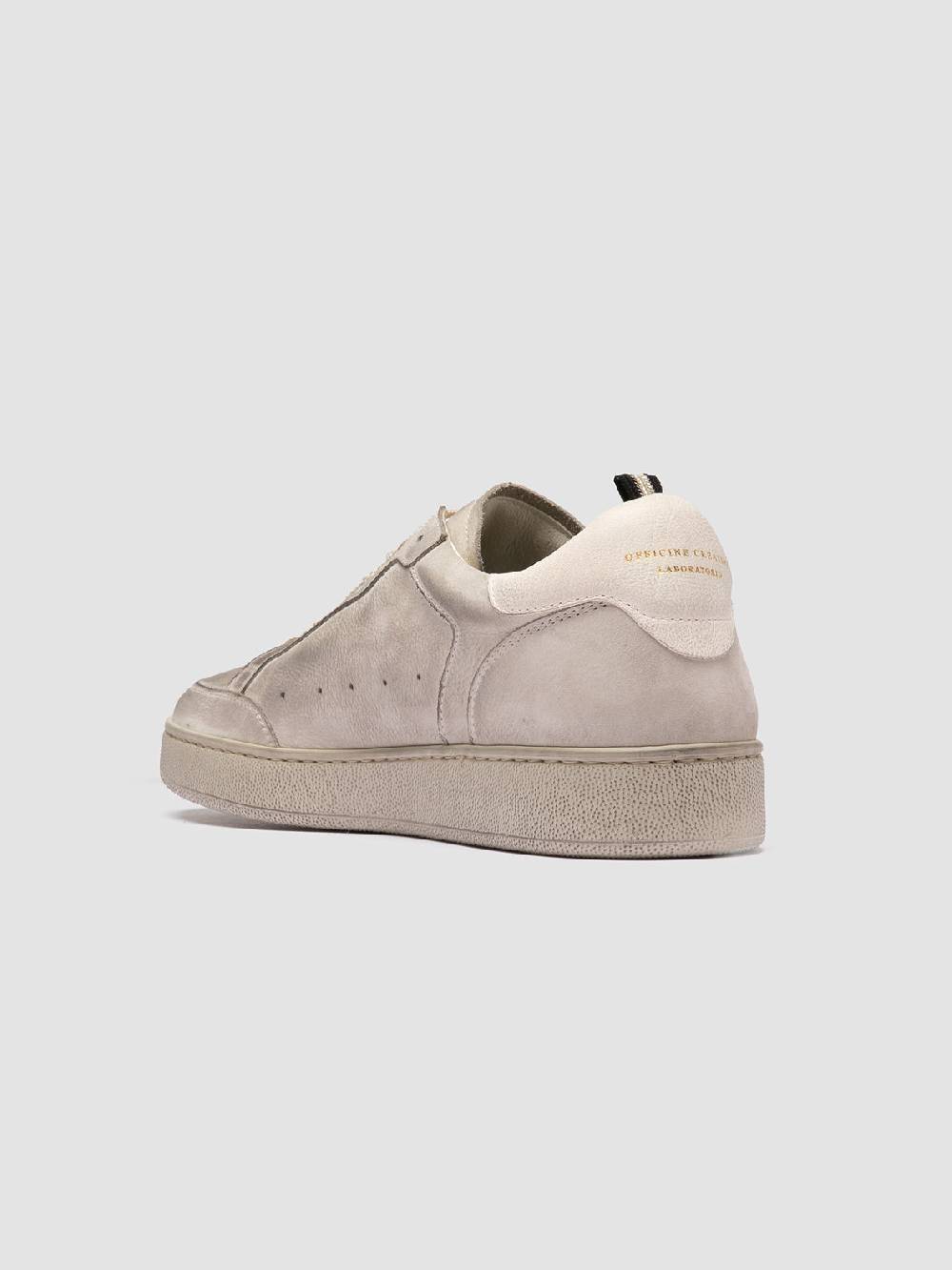 Officine Creative THE ANSWER 005 Sneaker Basse in Camoscio e Pelle Grigia Sconti questo mese