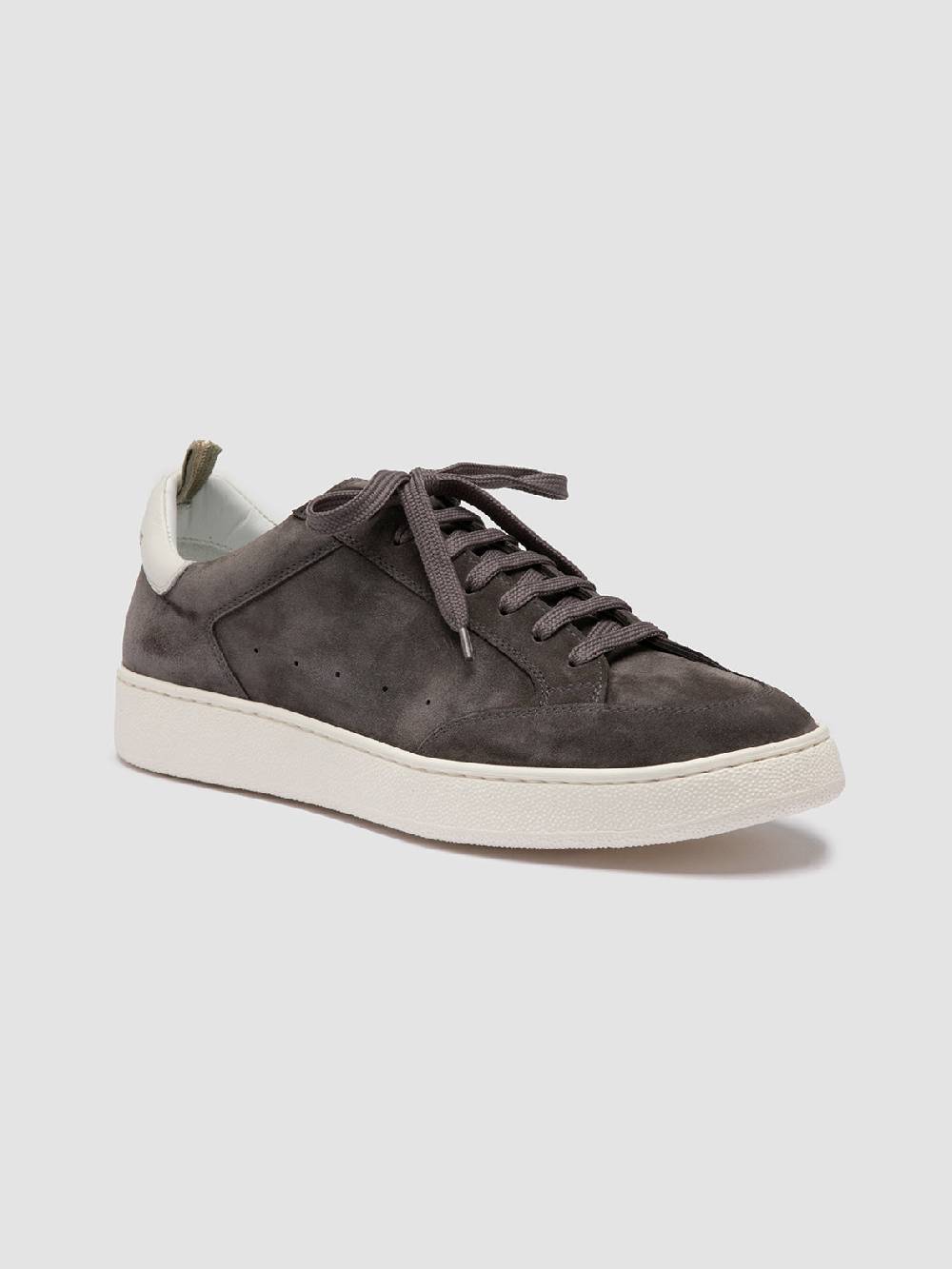 Officine Creative THE DIME 001 Sneaker Basse in Pelle Scamosciata Grigia Italia