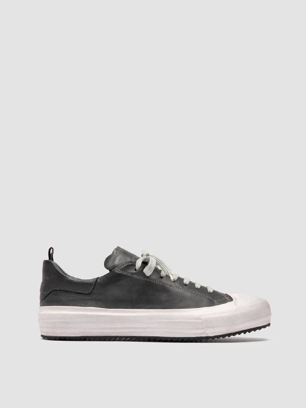 Officine Creative MES DD 001 Sneaker Basse in Pelle Grigia Nuovo