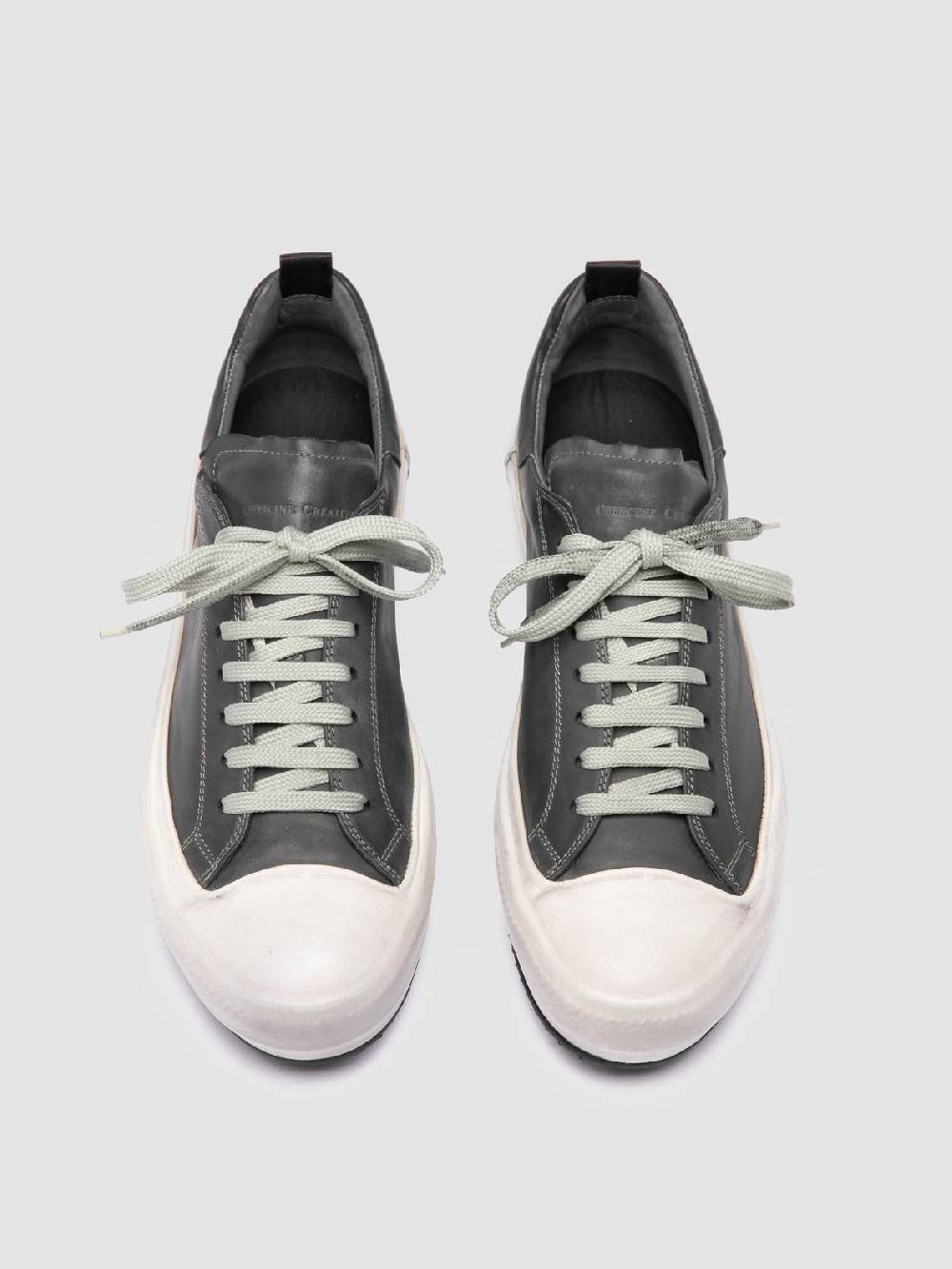 Officine Creative MES DD 001 Sneaker Basse in Pelle Grigia Nuovo