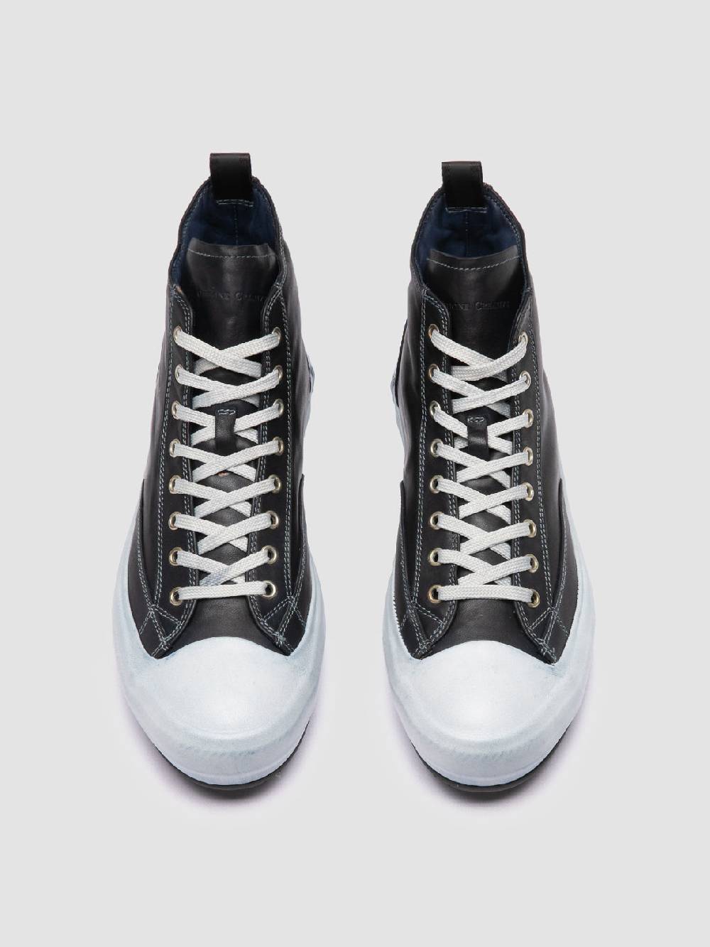 Officine Creative MES DD 002 Sneaker Alte in Pelle Blu Qualità
