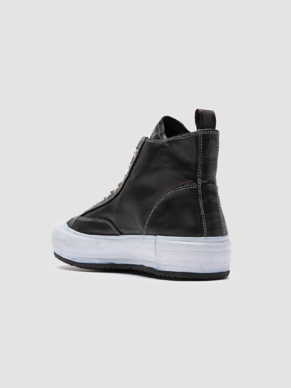 Officine Creative MES DD 002 Sneaker Alte in Pelle Blu Qualità
