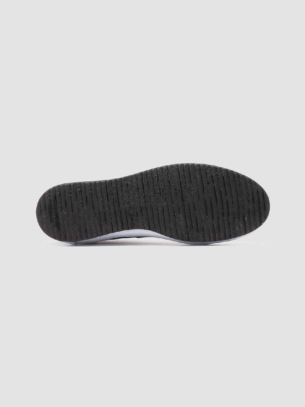 Officine Creative MES DD 002 Sneaker Alte in Pelle Blu Qualità