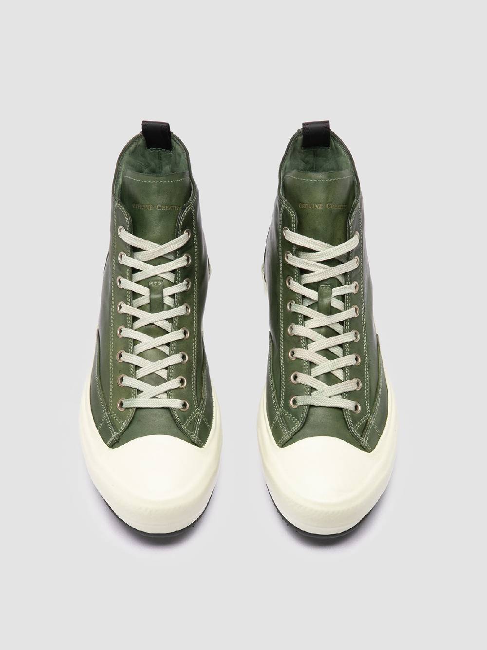 Officine Creative MES DD 002 Sneaker Alte in Pelle Verde Vendita