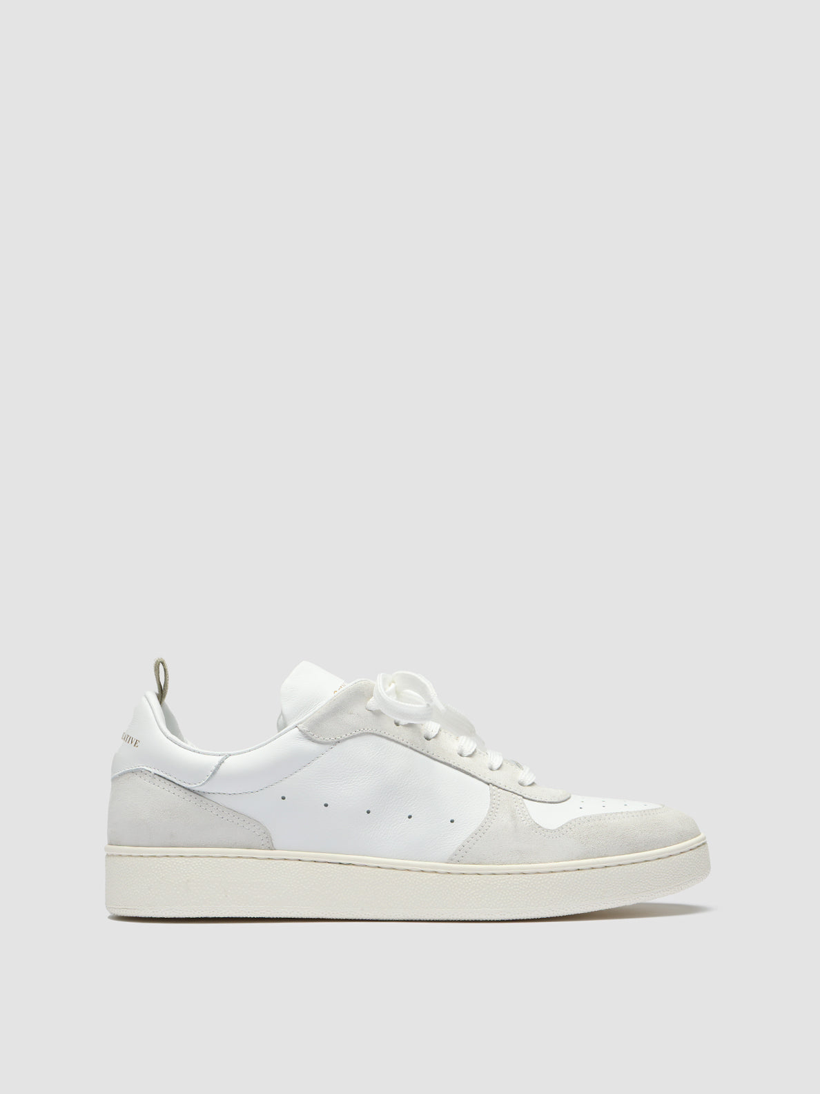 Officine Creative MOWER 008 Sneakers in Pelle Liscia e Scamosciata Bianca